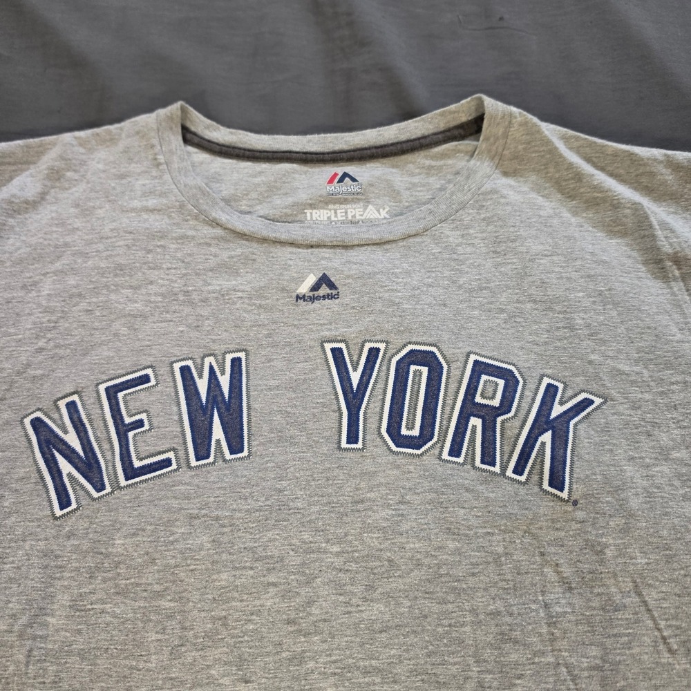 Majestic New York Yankees Aaron Judge 99 T-Shirt Gray Mens 2XL Triple Peak MLB - Picture 7 of 8